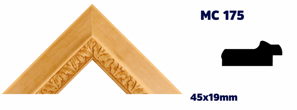 Moldura de madera grabada para marco MC175 – Kit de 4 piezas