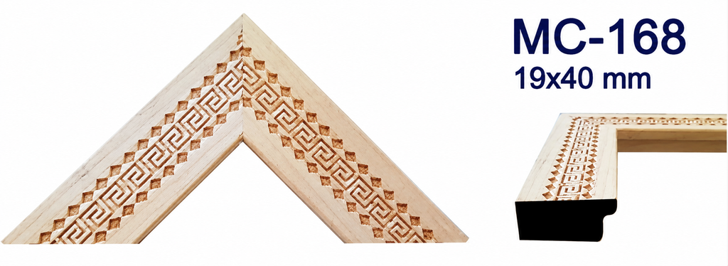 Moldura de madera grabada para marco MC168 – Kit de 4 piezas