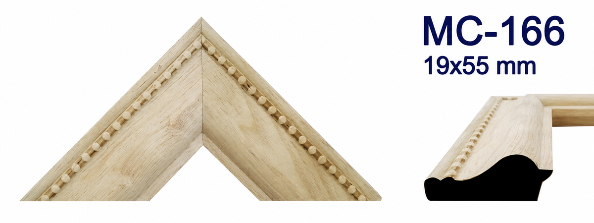 Moldura de madera grabada para marco MC166 – Kit de 4 piezas