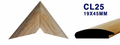 Moldura de madera lisa para marco CL25 – Kit de 4 piezas