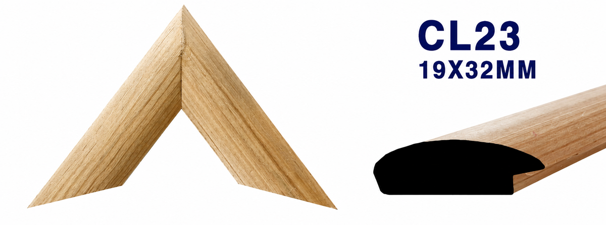 Moldura de madera lisa para marco CL23 – Kit de 4 piezas