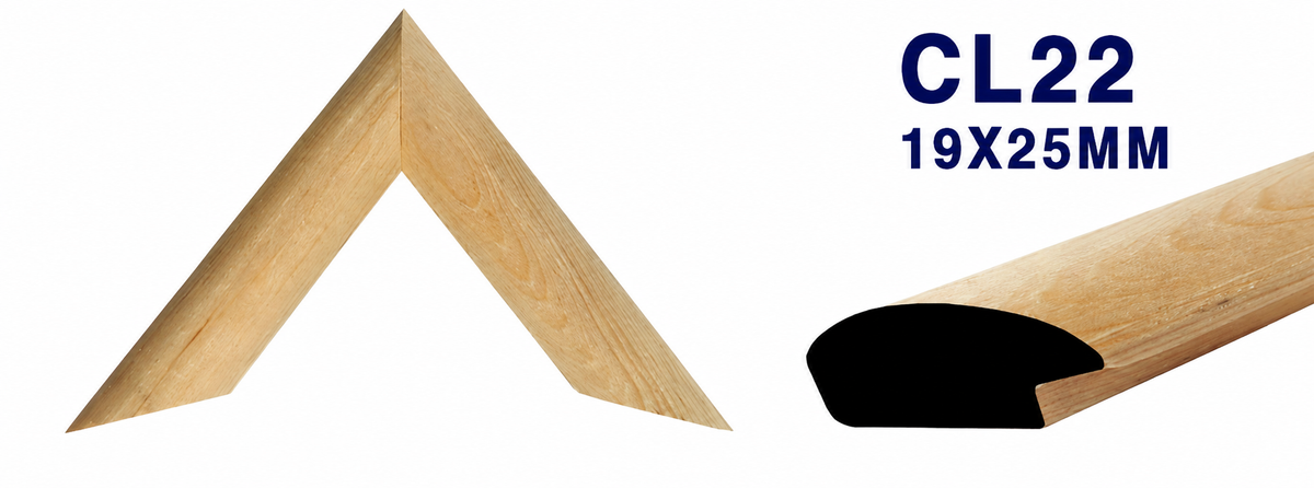 Moldura de madera lisa para marco CL22 – Kit de 4 piezas