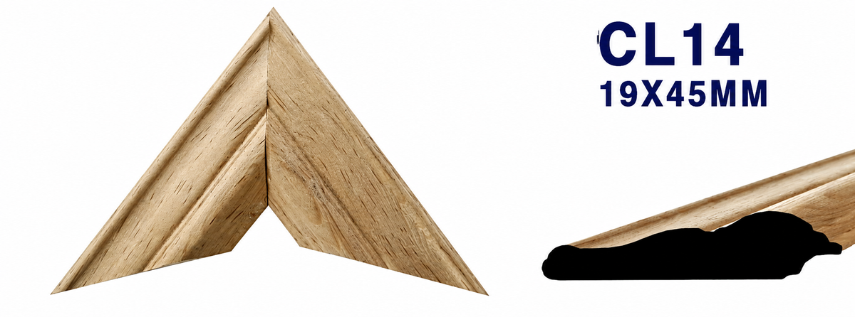 Moldura de madera lisa para marco CL14 – Kit de 4 piezas