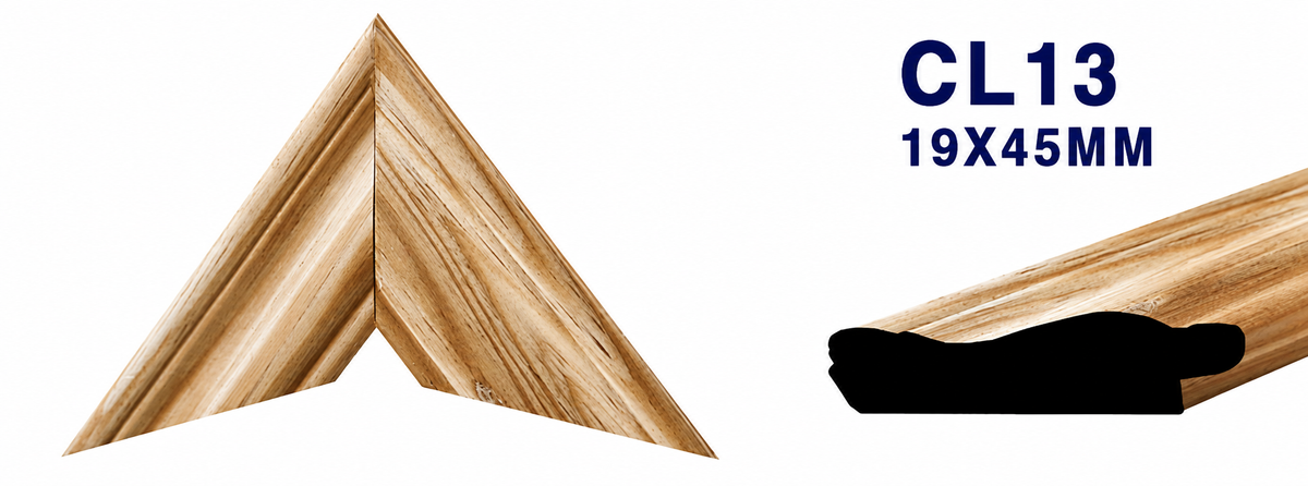 Moldura de madera lisa para marco CL13 – Kit de 4 piezas