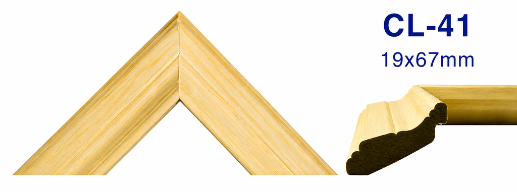 Moldura de madera lisa para marco CL41 – Kit de 4 piezas