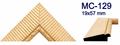 Moldura de madera grabada para marco MC129 – Kit de 4 piezas