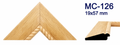Moldura de madera grabada para marco MC126 – Kit de 4 piezas