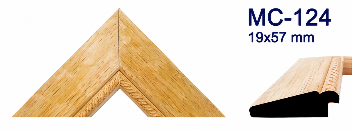 Moldura de madera grabada para marco MC124 – Kit de 4 piezas