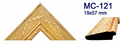 Moldura de madera grabada para marco MC121 – Kit de 4 piezas