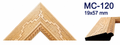 Moldura de madera grabada para marco MC120 – Kit de 4 piezas