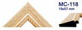 Moldura de madera grabada para marco MC118 – Kit de 4 piezas