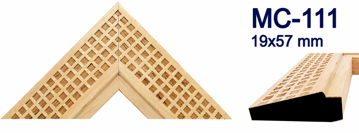 Moldura de madera grabada para marco MC111 – Kit de 4 piezas