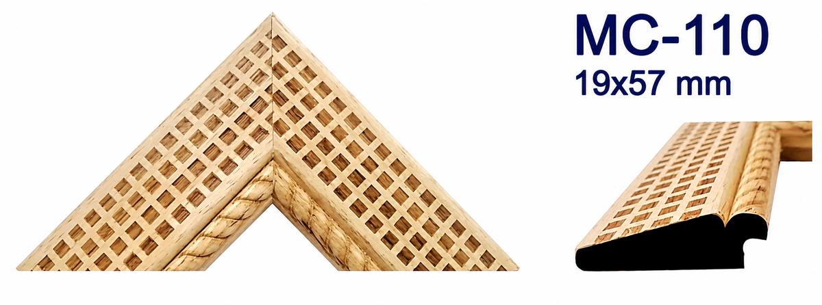 Moldura de madera grabada para marco MC110 – Kit de 4 piezas