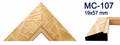 Moldura de madera grabada para marco MC107 – Kit de 4 piezas