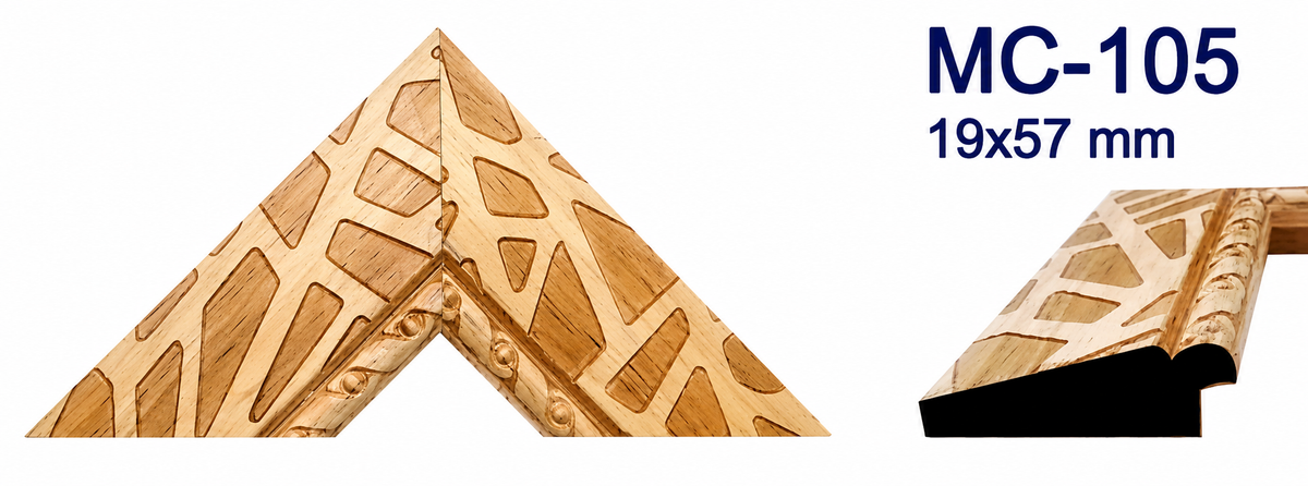 Moldura de madera grabada para marco MC105 – Kit de 4 piezas