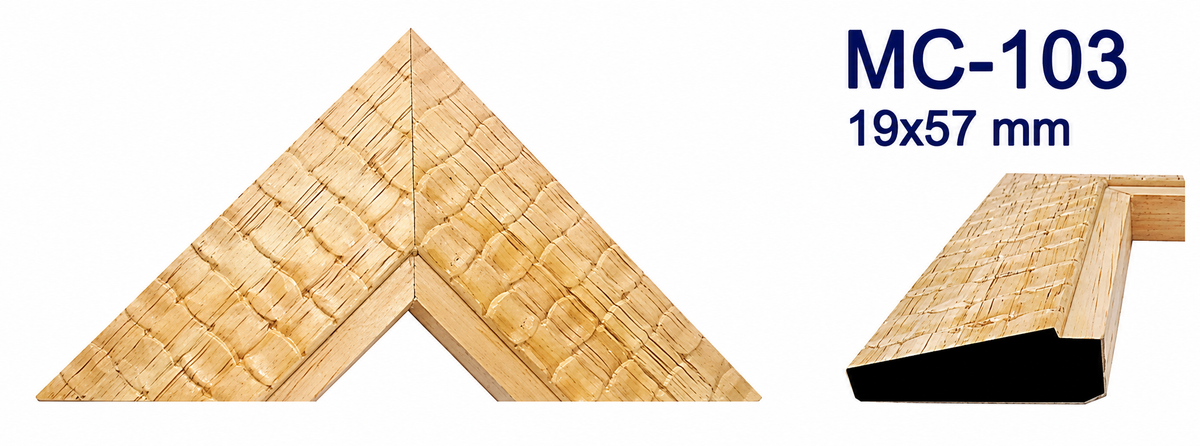 Moldura de madera grabada para marco MC103 – Kit de 4 piezas