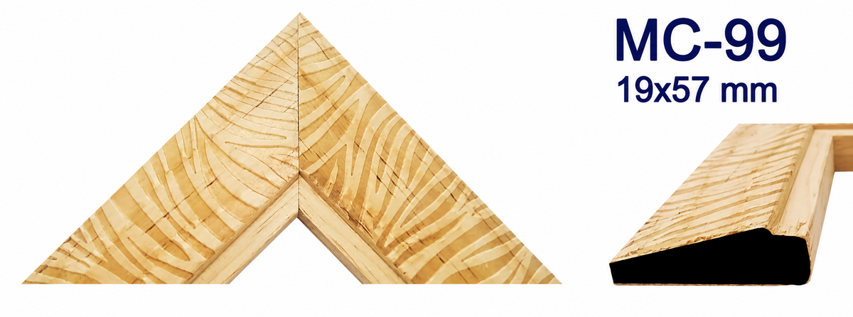 Moldura de madera grabada para marco MC99 – Kit de 4 piezas