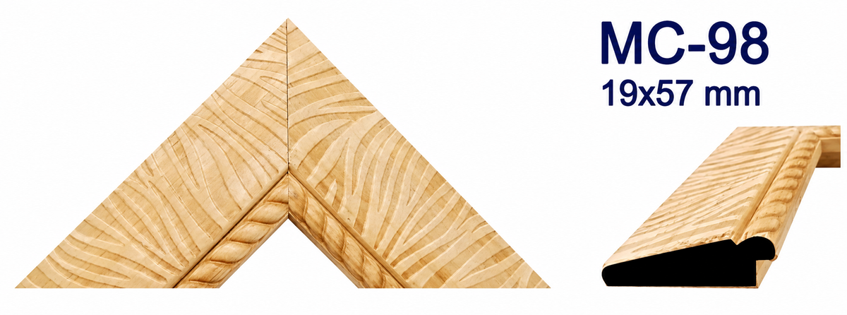 Moldura de madera grabada para marco MC98 – Kit de 4 piezas