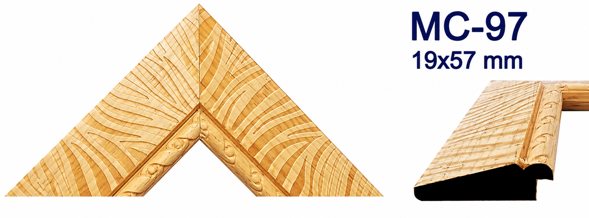 Moldura de madera grabada para marco MC97 – Kit de 4 piezas