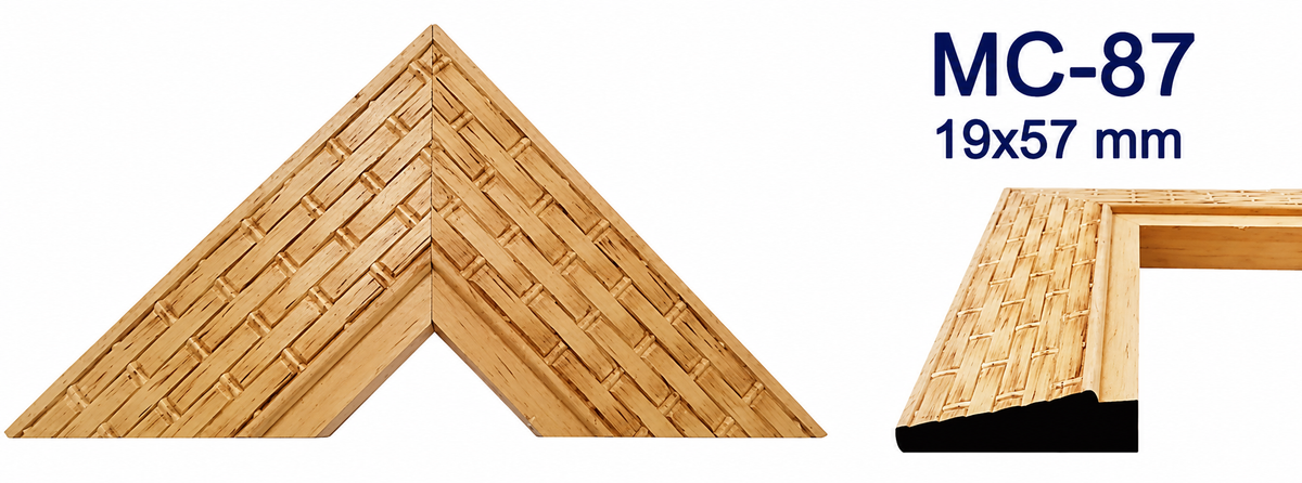 Moldura de madera grabada para marco MC87 – Kit de 4 piezas