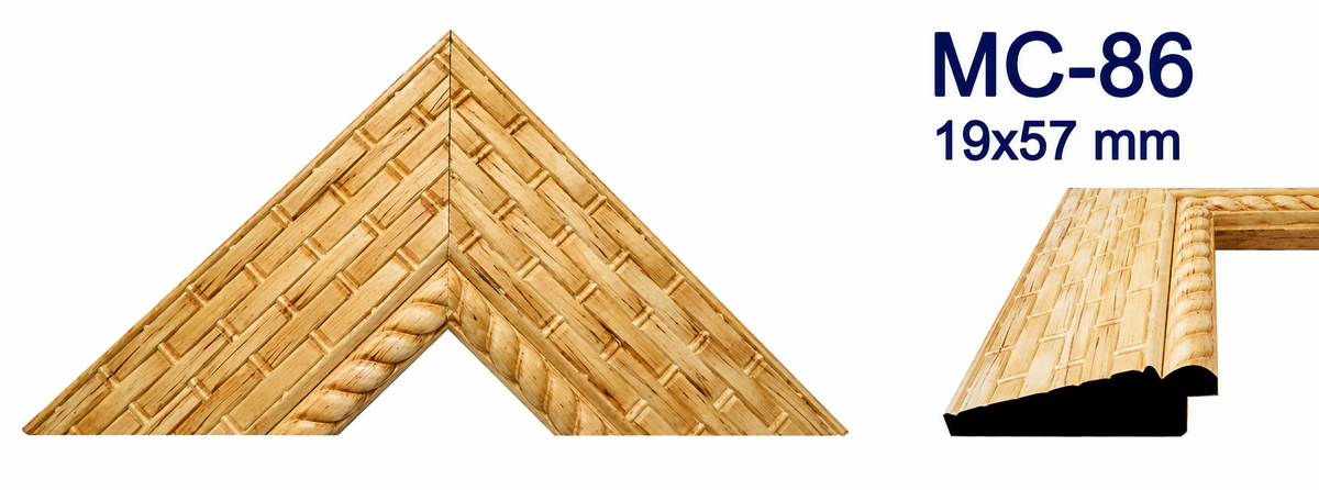 Moldura de madera grabada para marco MC86 – Kit de 4 piezas