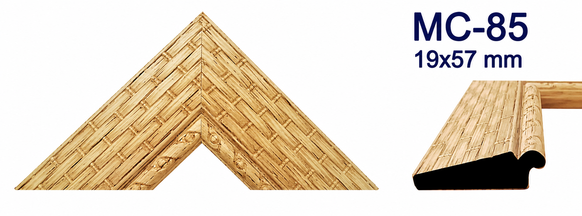 Moldura de madera grabada para marco MC85 – Kit de 4 piezas