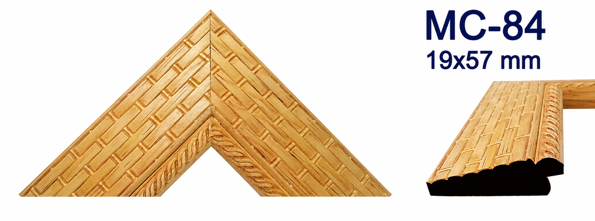 Moldura de madera grabada para marco MC84 – Kit de 4 piezas