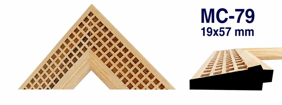 Moldura de madera grabada para marco MC79 – Kit de 4 piezas