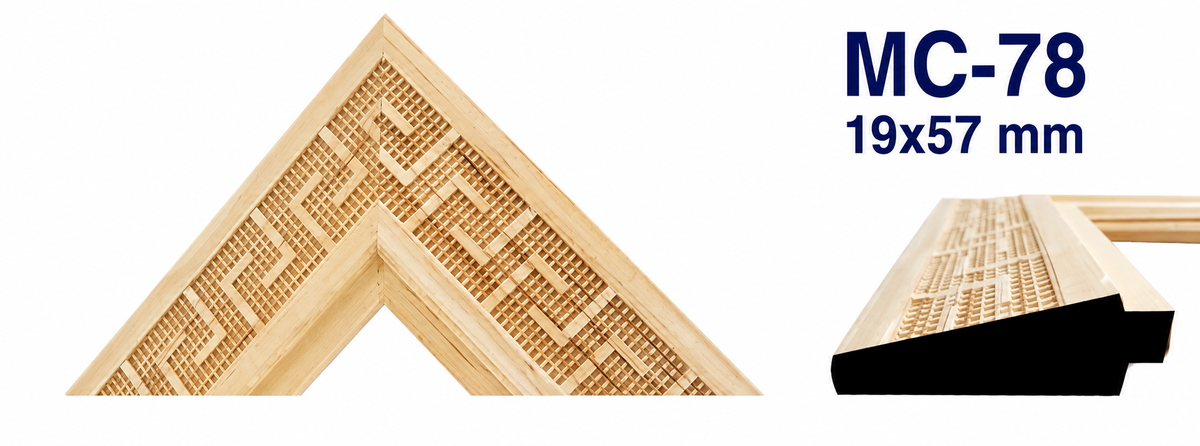 Moldura de madera grabada para marco MC78 – Kit de 4 piezas