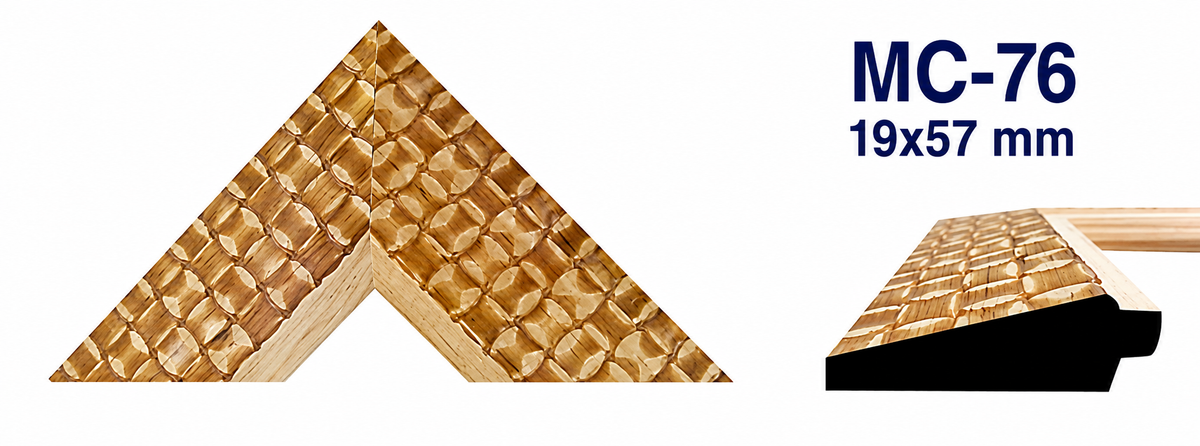 Moldura de madera grabada para marco MC76 – Kit de 2 piezas