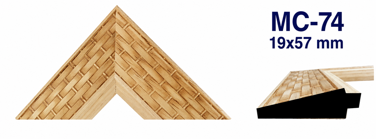 Moldura de madera grabada para marco MC74 – Kit de 4 piezas