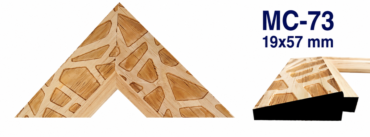 Moldura de madera grabada para marco MC73 – Kit de 4 piezas