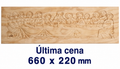 Relieve Decorativo de la Última Cena en Madera Natural