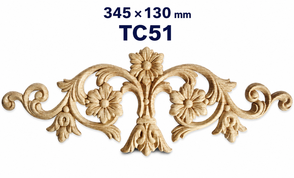 Kit de 2 Aplicaciones Decorativas de Madera modelo TC51