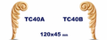 Aplicación decorativa de madera TC40A