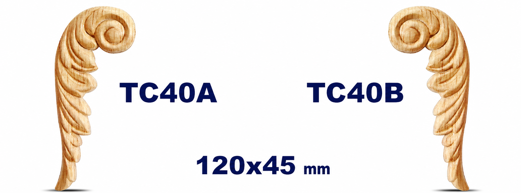 Aplicación decorativa de madera TC40B