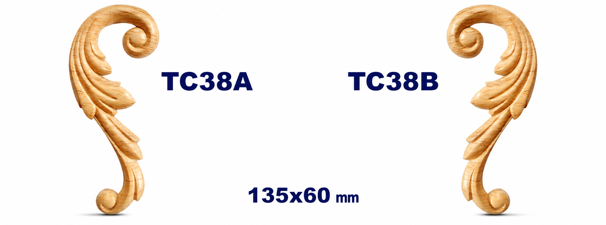 Aplicación decorativa de madera TC38B