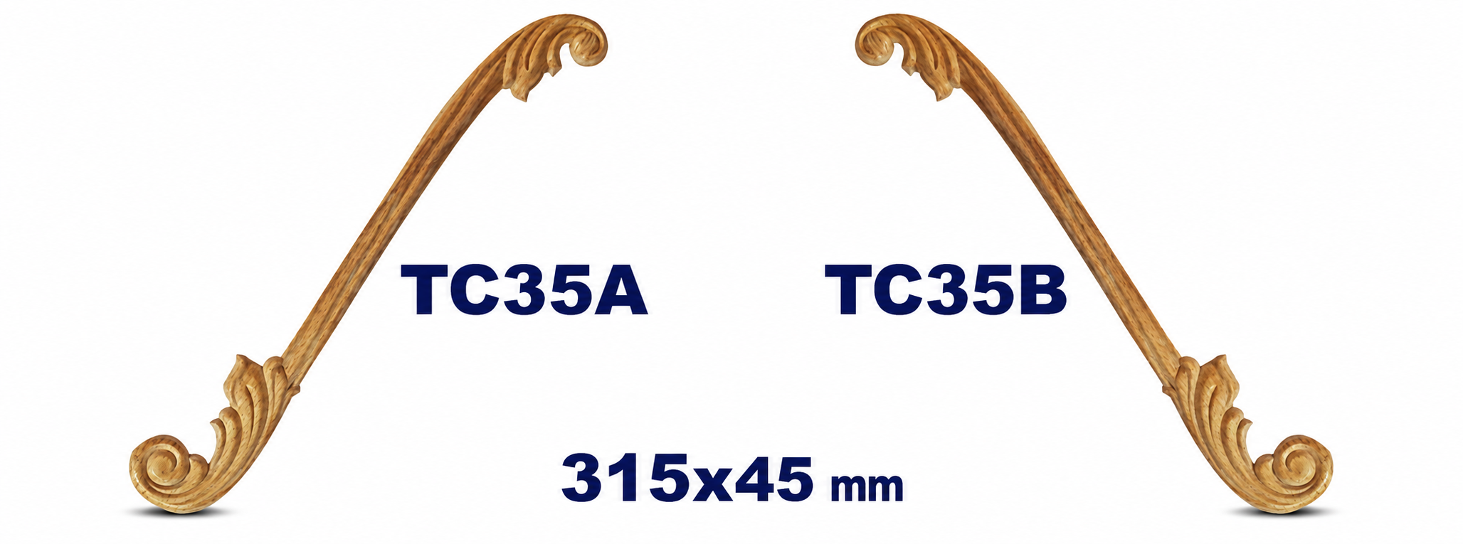 Aplicación decorativa de madera TC35A