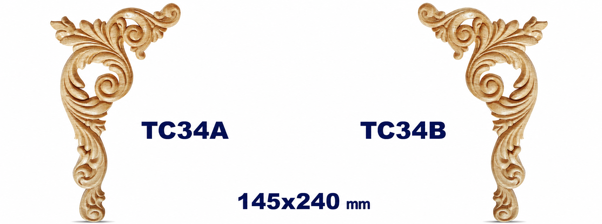 Aplicación decorativa de madera TC34B
