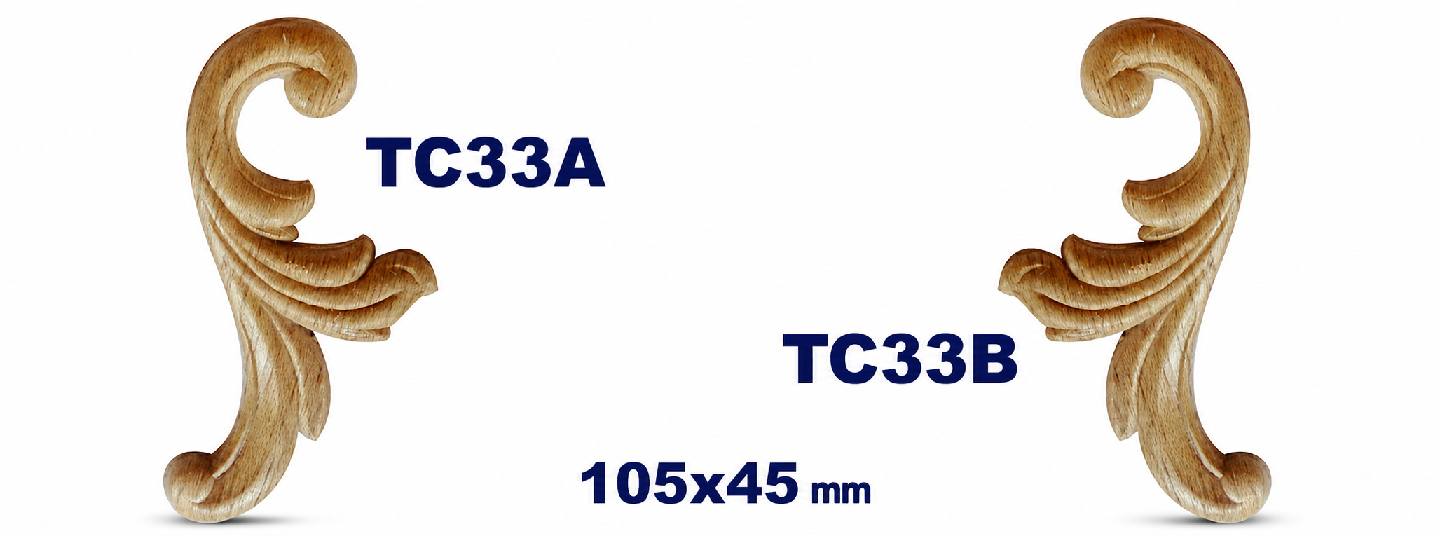 Aplicación decorativa de madera TC33B