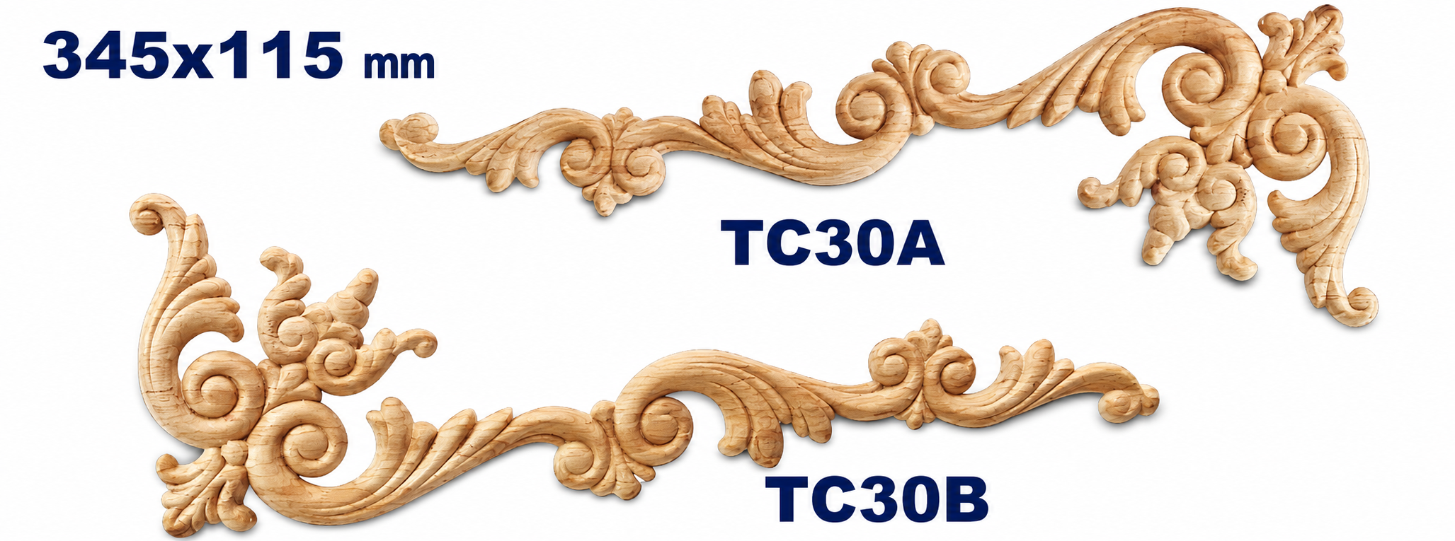 Aplicación decorativa de madera TC30B
