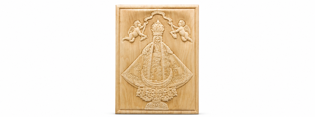 Figura Decorativa Virgen de San Juan en Madera
