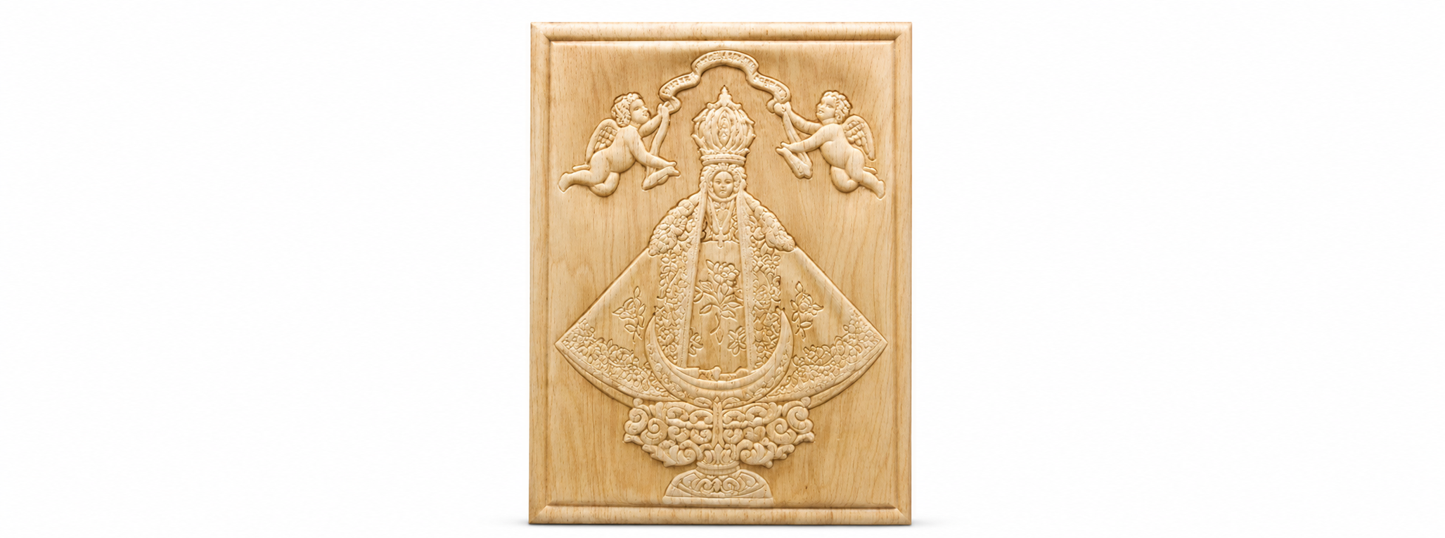 Figura Decorativa Virgen de San Juan en Madera