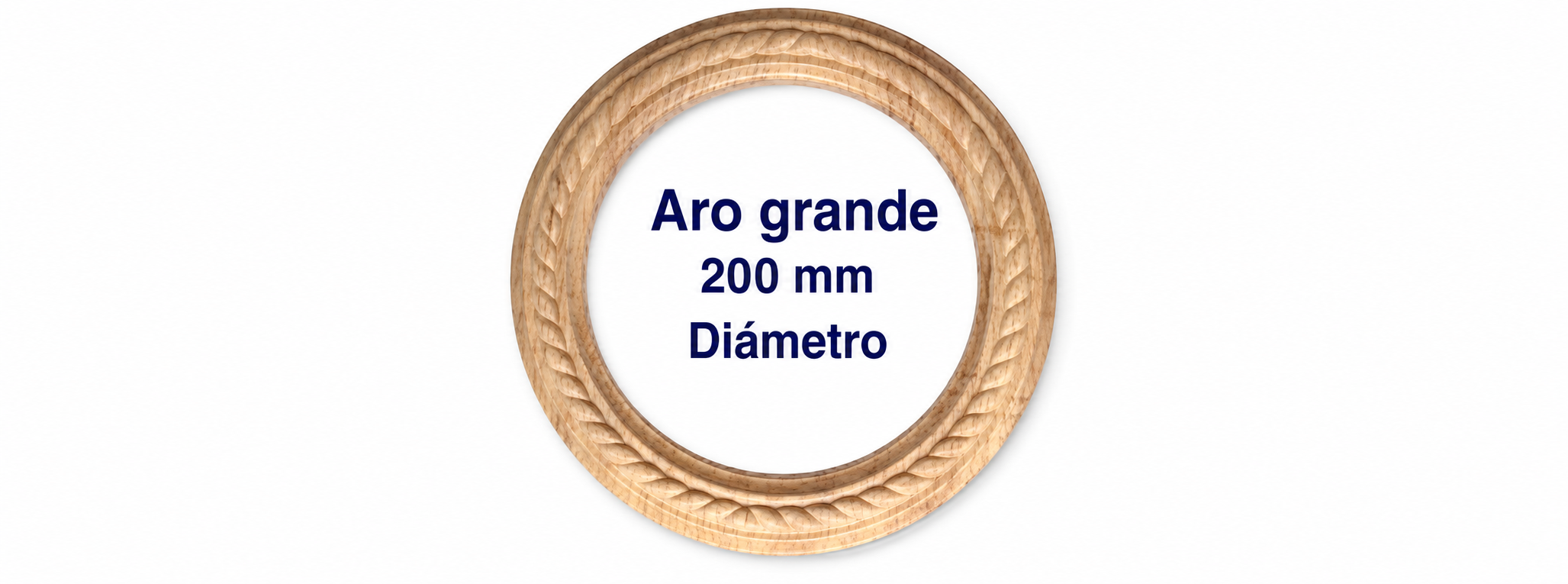 Aro Decorativo Grande en Madera Natural