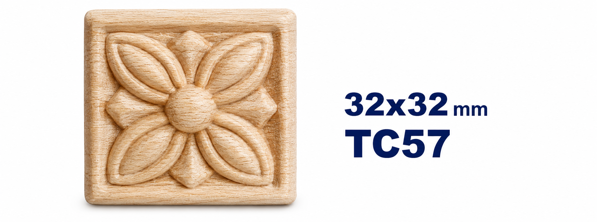 Detalle Ornamental de Madera Natural TC57
