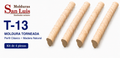 Kit 4 Bastones Trenzados T-13 de Madera | 55 cm c/u | Pino Natural para Proyectos DIY