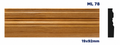 Moldura de madera lisa para mueble ML-78 – Kit de 2 Piezas (2.5 m Totales)