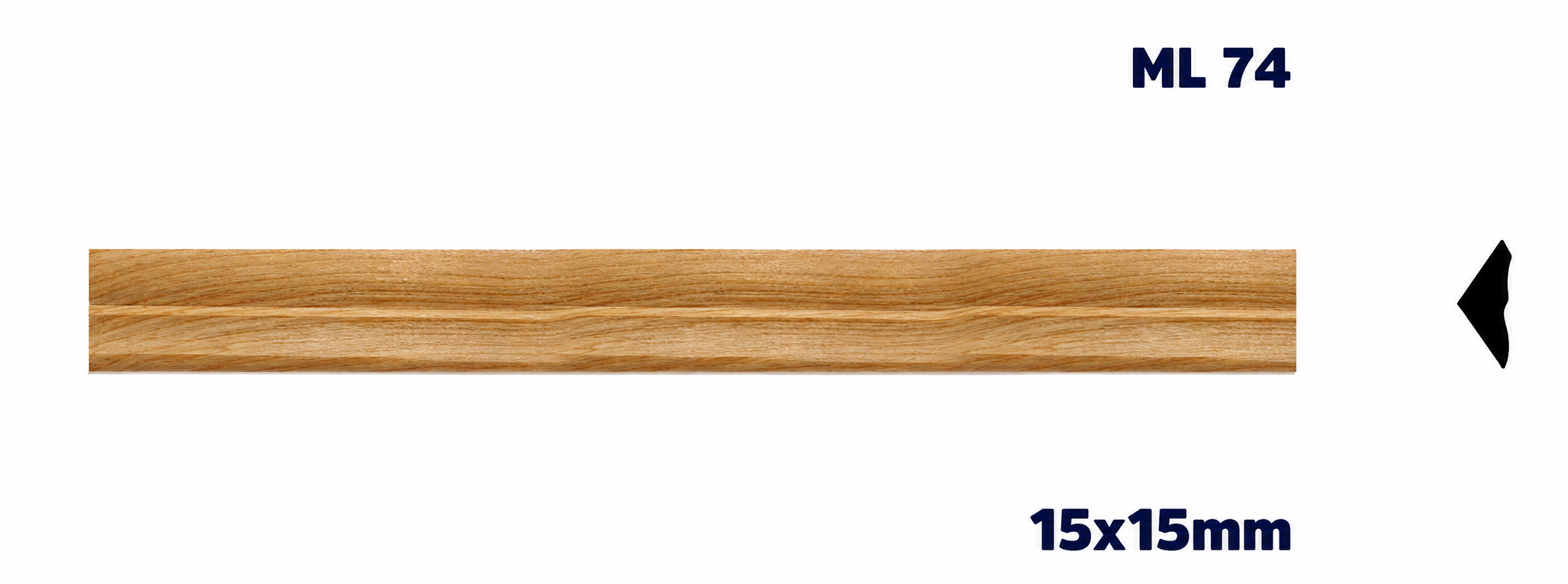 Moldura de madera lisa para mueble ML-74 – Kit de 2 Piezas (2.5 m Totales)