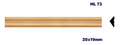 Moldura de madera lisa para mueble ML-73 – Kit de 2 Piezas (2.5 m Totales)