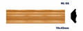 Moldura de madera lisa para mueble ML-66 – Kit de 2 Piezas (2.5 m Totales)